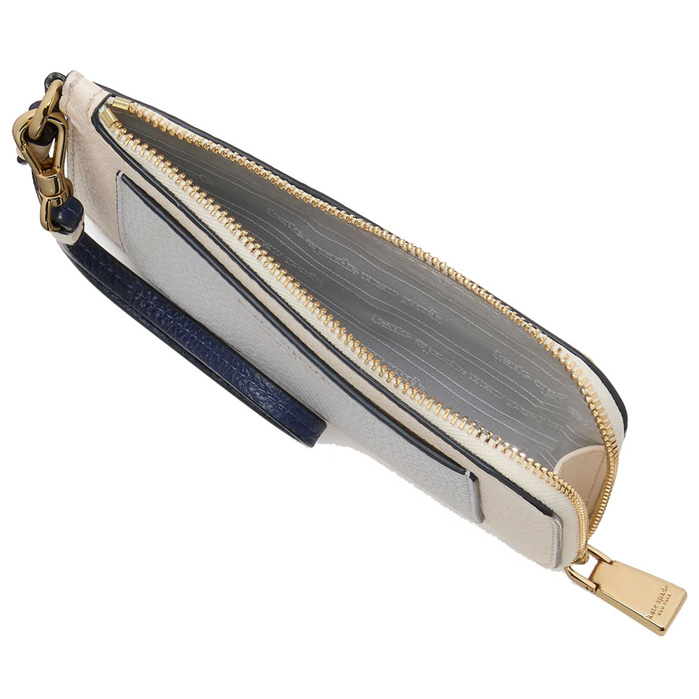 Kate Spade Ava Colorblocked Coin Card Case Wristlet Stone Path Multi White # KF932