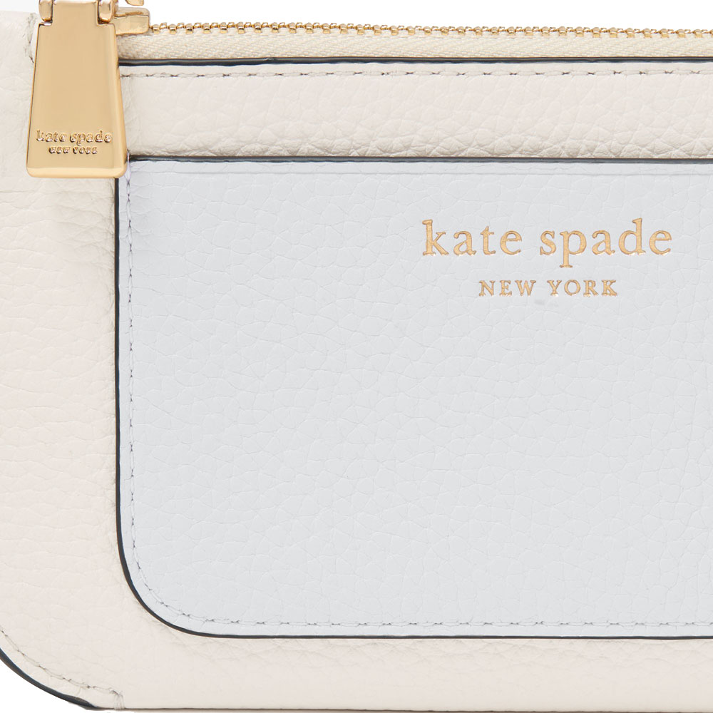Kate Spade Ava Colorblocked Coin Card Case Wristlet Stone Path Multi White # KF932