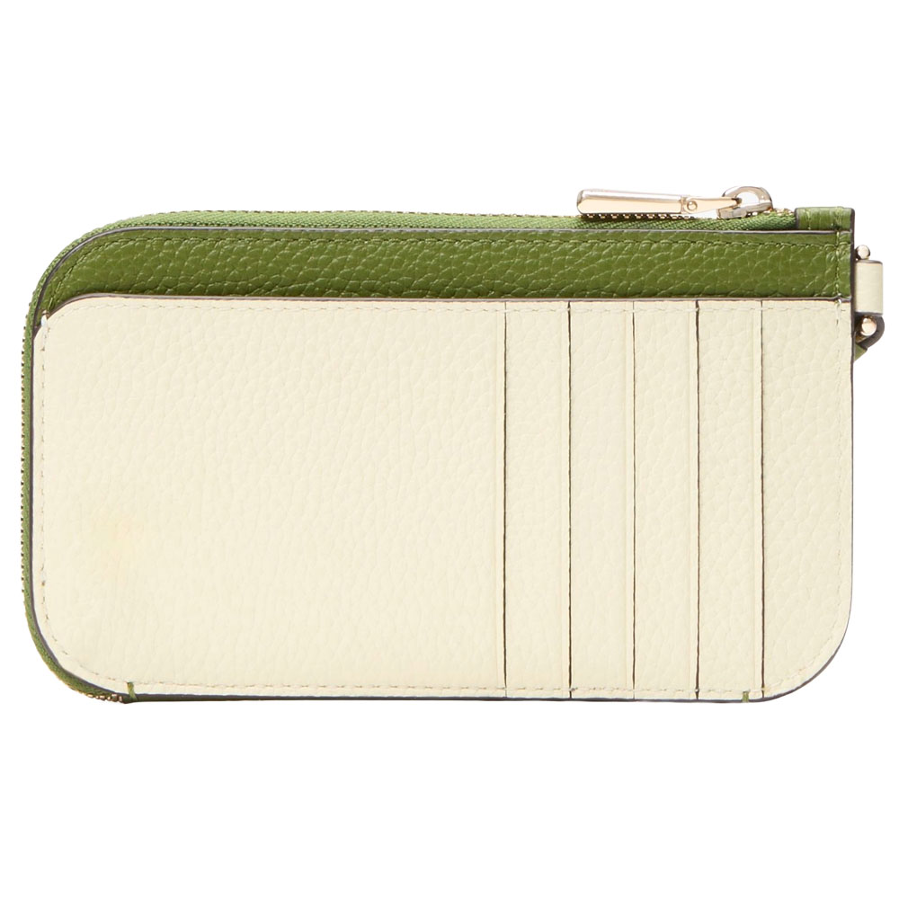 Kate Spade Ava Colorblocked Coin Card Case Wristlet Jungle Vine Multi Green # KF932