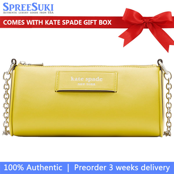Kate Spade Label Pochette Tigers Eye Yellow # KI726-1