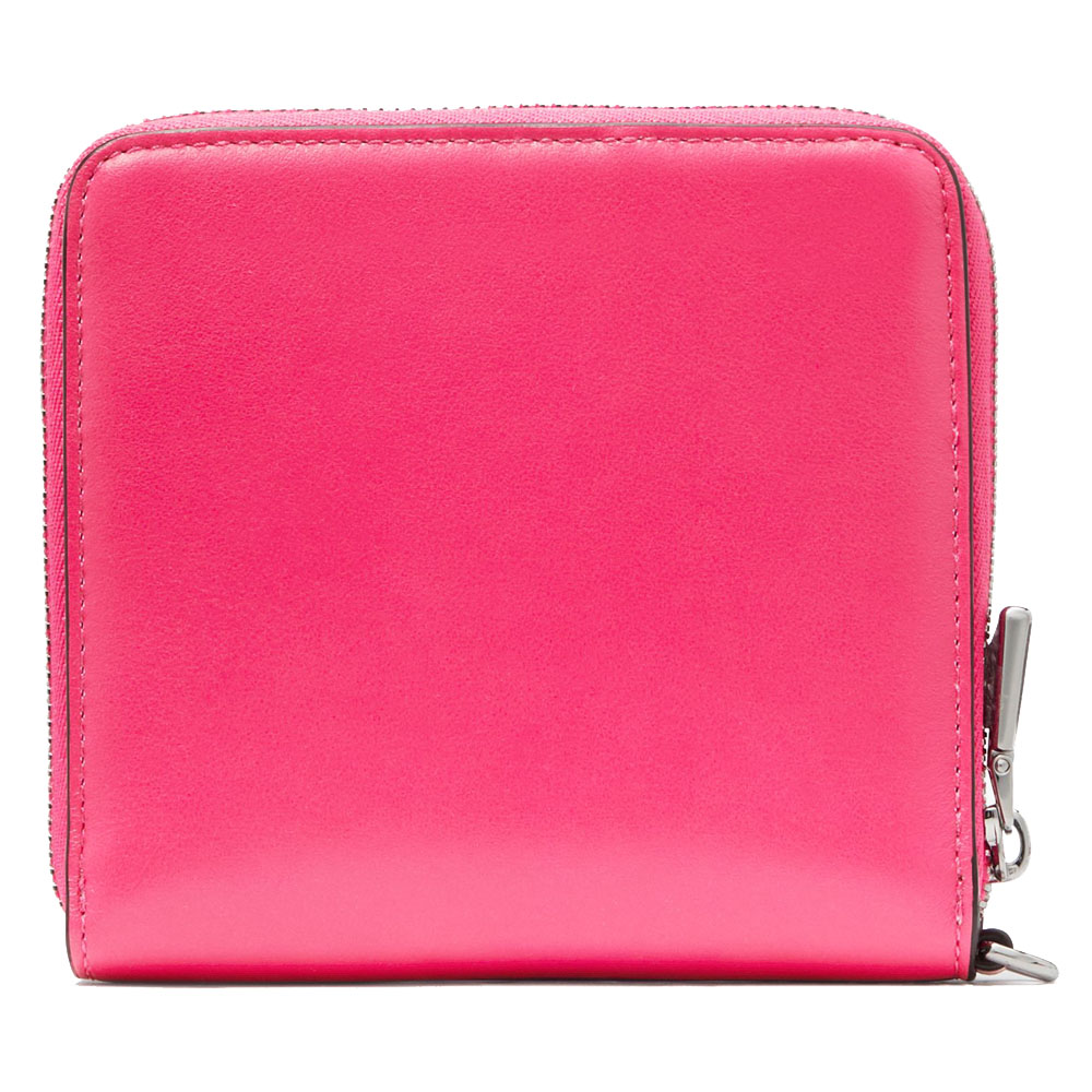 Kate Spade Label Small Compact Webbed Wristlet Rosehip Pink # KI728