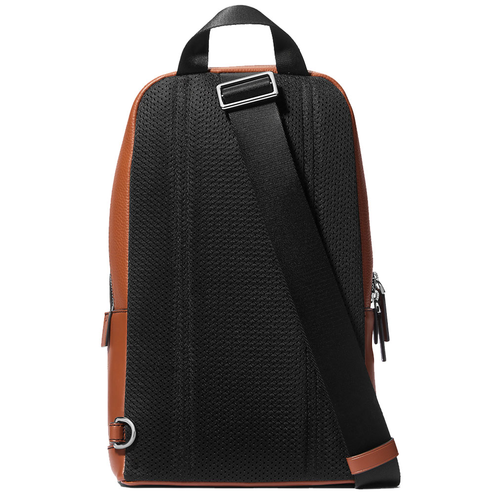 Michael Kors Cooper Pebbled Leather Sling Pack Luggage Brown # 37S4LCOY1L