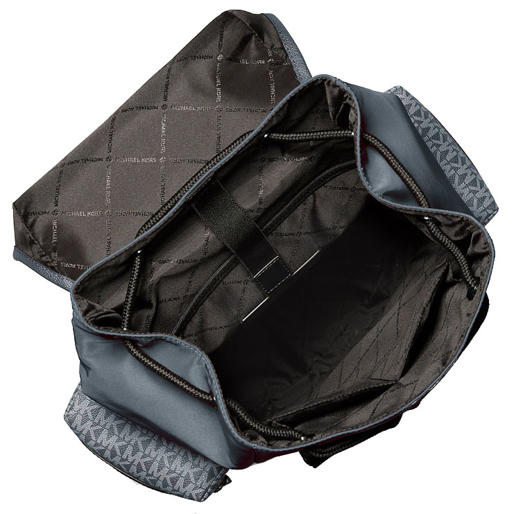 Michael Kors Cooper Signature Logo And Nylon Backpack Cornflower Light blue # 37F5LCOB2U