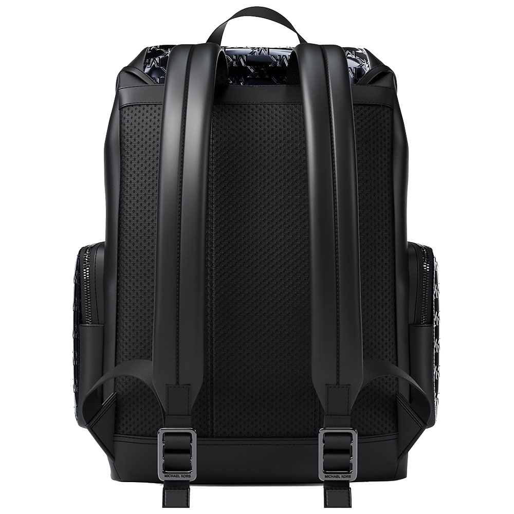 Michael Kors Cooper Medium Metallic Logo Debossed Backpack Navy # 37F5LCOB6O