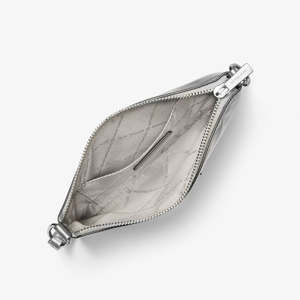 Michael Kors Jet Set Small Metallic Wristlet Silver # 35F5STVW0M