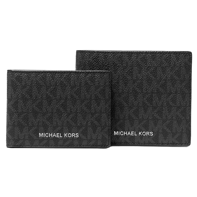 Michael Kors Cooper Logo Billfold Wallet With Passcase Black # 36U9LCRF6B