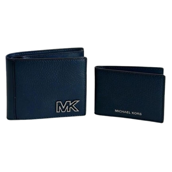 Michael Kors Cooper Saffiano Leather Billfold Wallet With Passcase Navy # 36S5LCOF2U