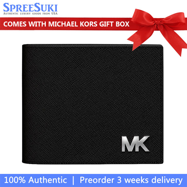 Michael Kors Cooper Saffiano Leather Billfold Wallet With Passcase Black # 36S5LCOF2U