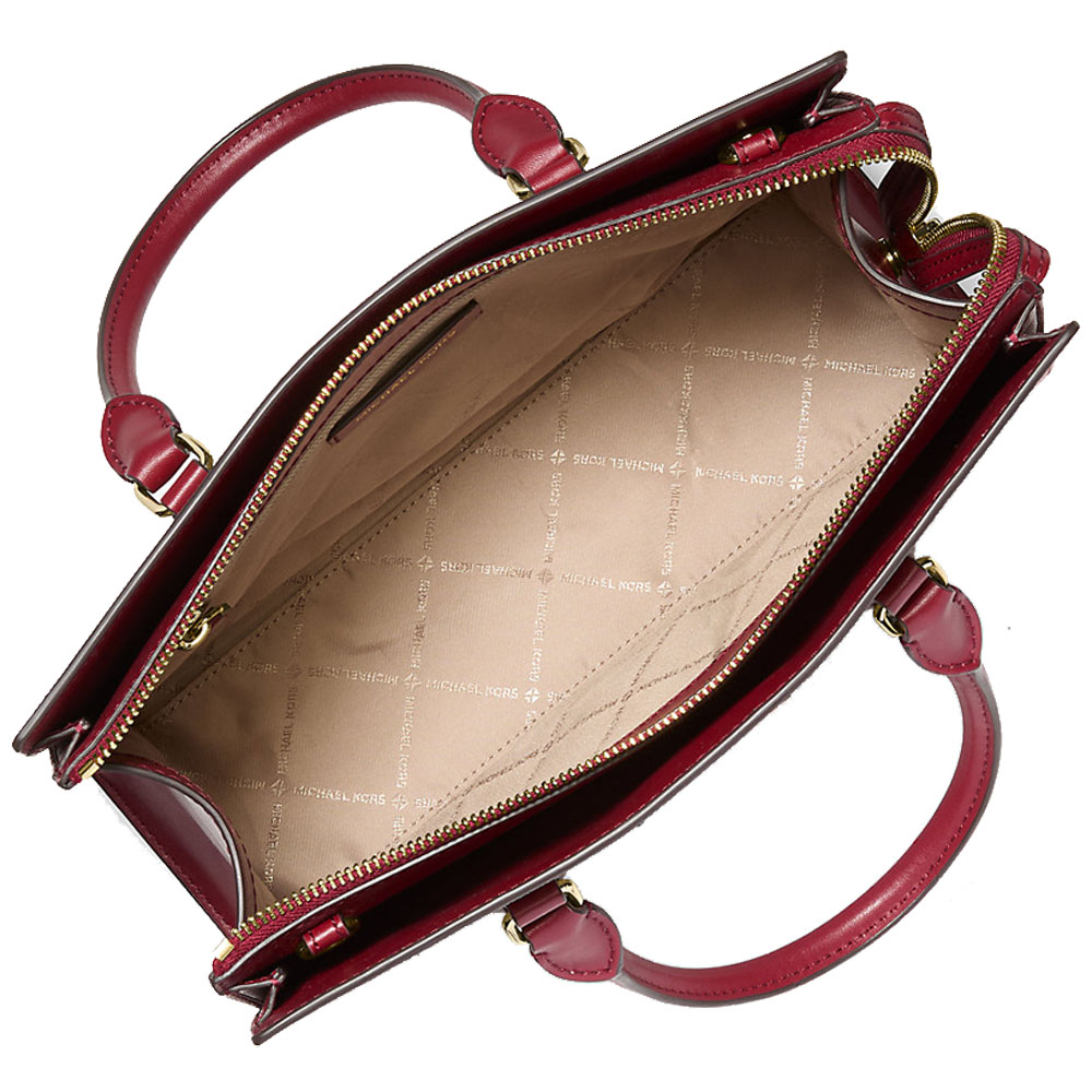 Michael Kors Sheila Medium Ombré Signature Logo Satchel Cherry Red # 35F5G6HS8B