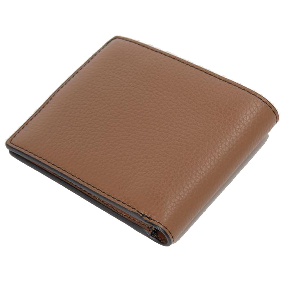 Michael Kors Cooper Pebbled Leather Billfold Wallet Luggage Brown # 36S4LCOF2L