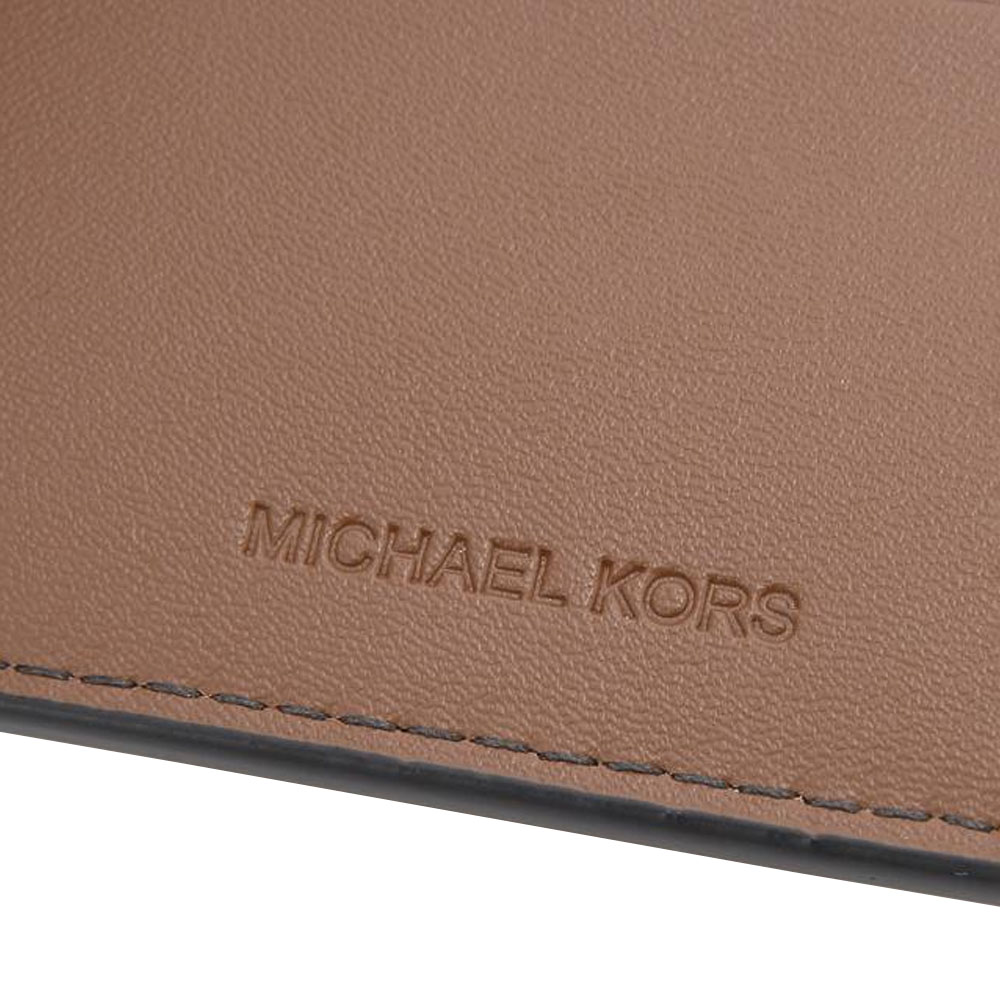 Michael Kors Cooper Pebbled Leather Billfold Wallet Luggage Brown # 36S4LCOF2L