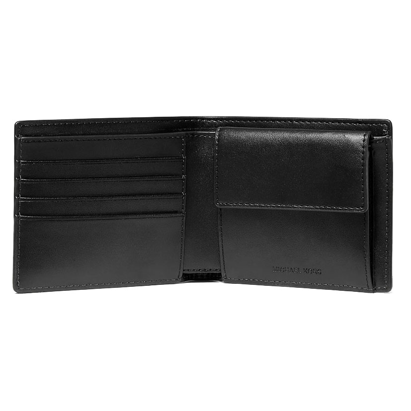 Michael Kors Cooper Logo Billfold Wallet With Coin Pouch Black # 36U9LCRF3B