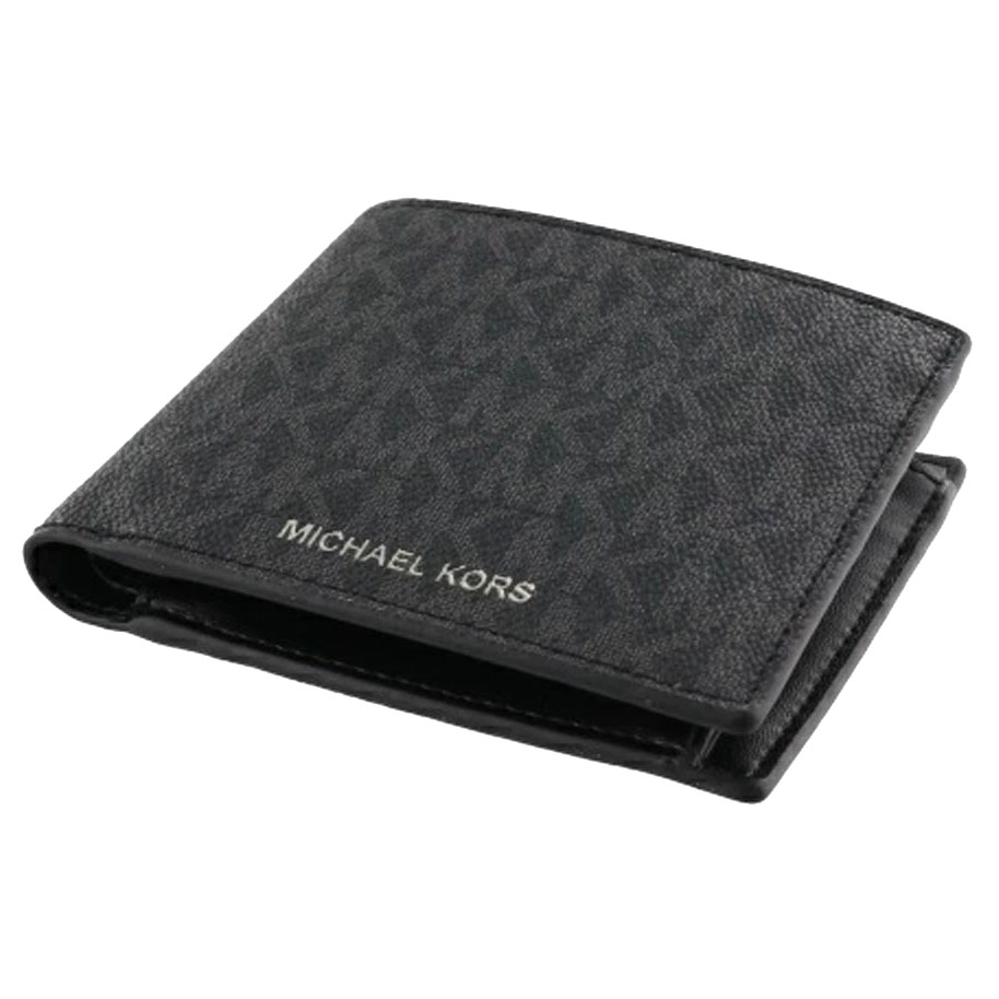 Michael Kors Cooper Logo Billfold Wallet With Coin Pouch Black # 36U9LCRF3B