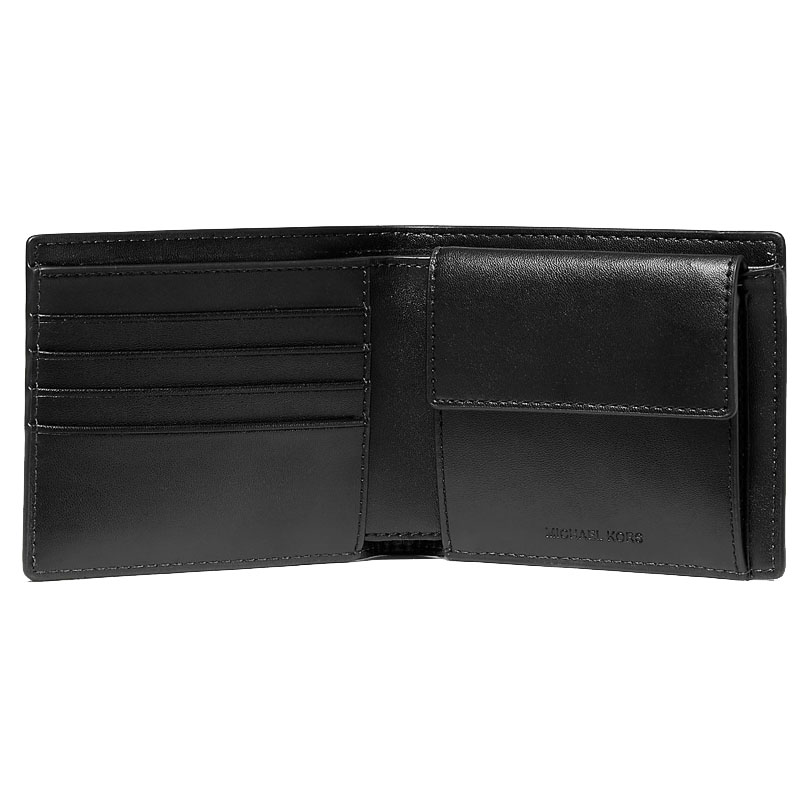 Michael Kors Cooper Logo Billfold Wallet With Coin Pouch Admiral Pale Blue Navy Blue # 36U9LCRF3B