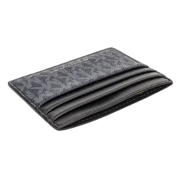 Michael Kors Cooper Signature Logo Card Case Admiral Pale Blue Navy Blue # 36U9LCRD1B