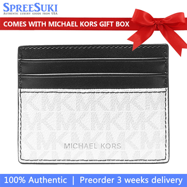 Michael Kors Cooper Signature Logo Card Case Bright White # 36U9LCRD1B