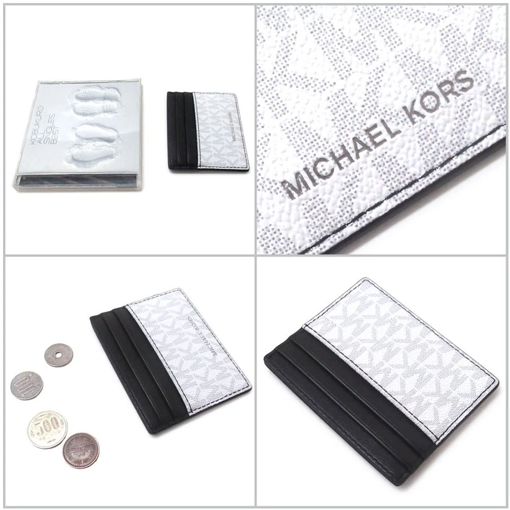 Michael Kors Cooper Signature Logo Card Case Bright White # 36U9LCRD1B
