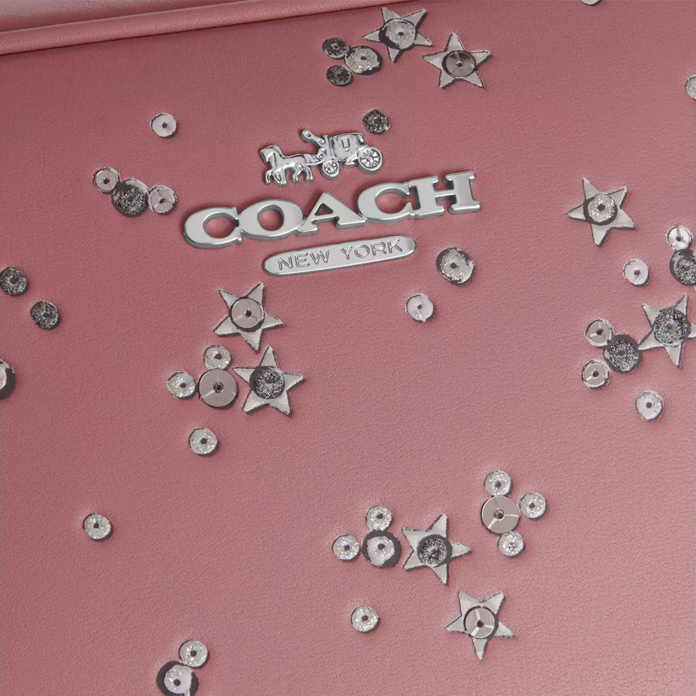 Coach Mini Jamie Camera Bag With Star Print Silver Dusty Pink # CCI73