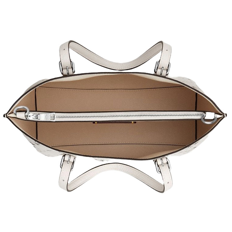 Coach Mollie Tote Bag 25 With Star Print Silver White # CCV87