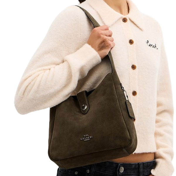 Coach Hadley Convertible Crossbody Bag Gunmetal Dark Brown # CCG43