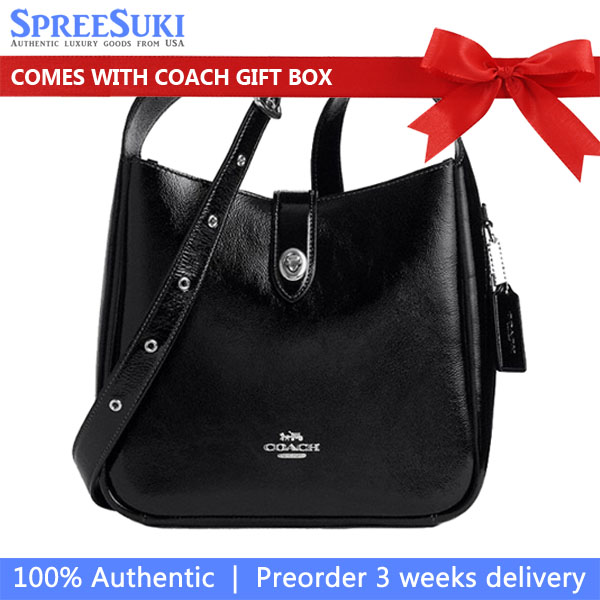 Coach Hadley Convertible Crossbody Bag Silver Black # CCF02