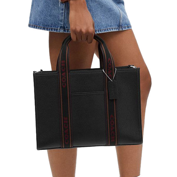 Coach Smith Tote Bag Silver Black Multi # CU997