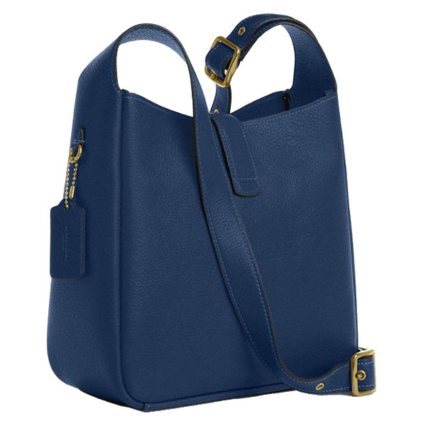 Coach Hadley Convertible Crossbody Bag In Suede Deep Blue # CW002