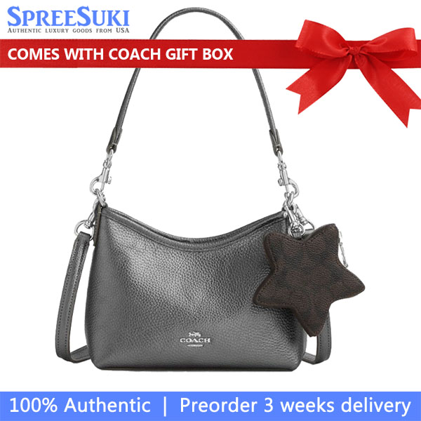 Coach Laurel Small Shoulder Bag With Star Charm Silver # CCF16