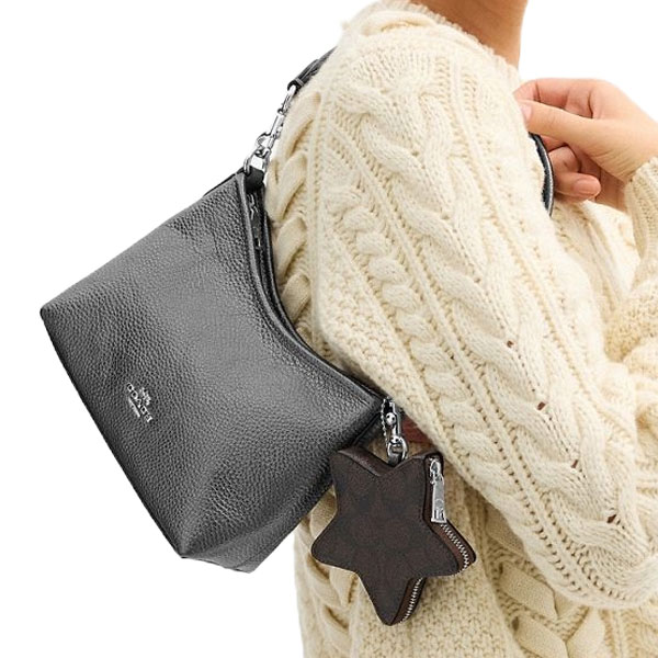 Coach Laurel Small Shoulder Bag With Star Charm Silver # CCF16