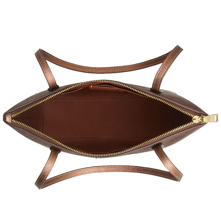 Coach Fiona Zip Tote Bag In Signature Canvas Gold Dark Brown # CW396