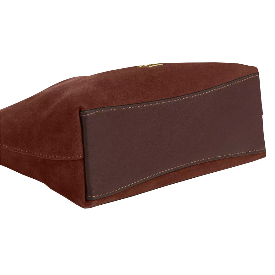 Coach Laurel Small Shoulder Bag With Tassels Vintage Brown Maple # CCF14