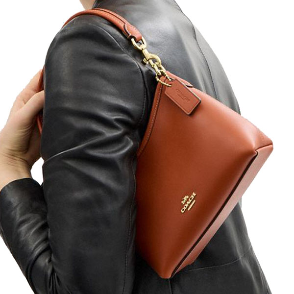 Coach Laurel Small Shoulder Bag Tan Brown # CBH68