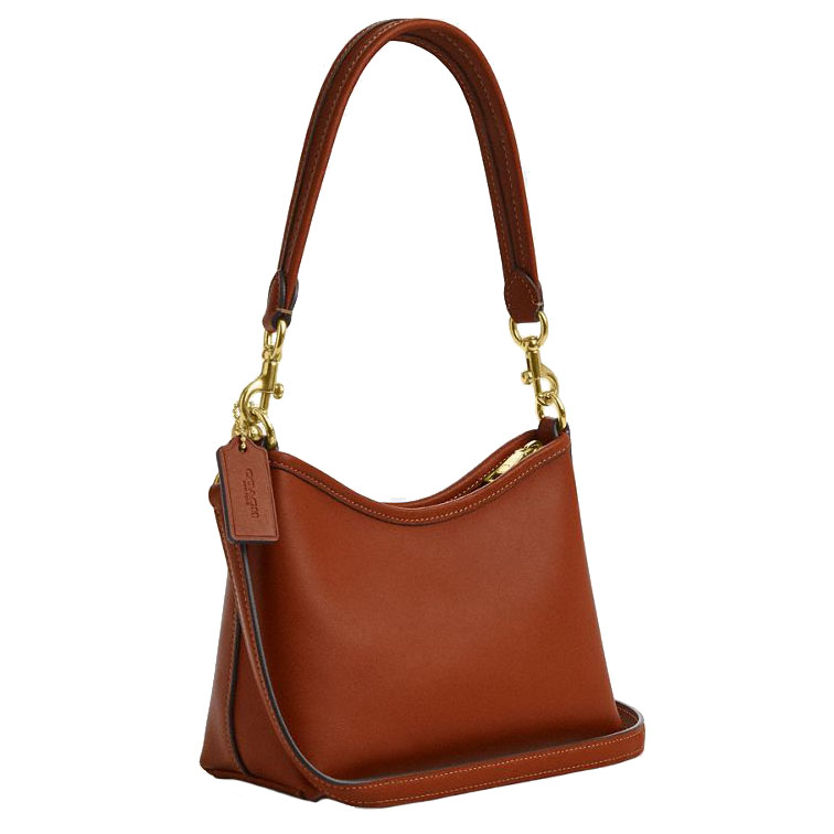 Coach Laurel Small Shoulder Bag Tan Brown # CBH68