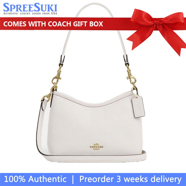 Coach Laurel Small Shoulder Bag Chalk White # CBH16