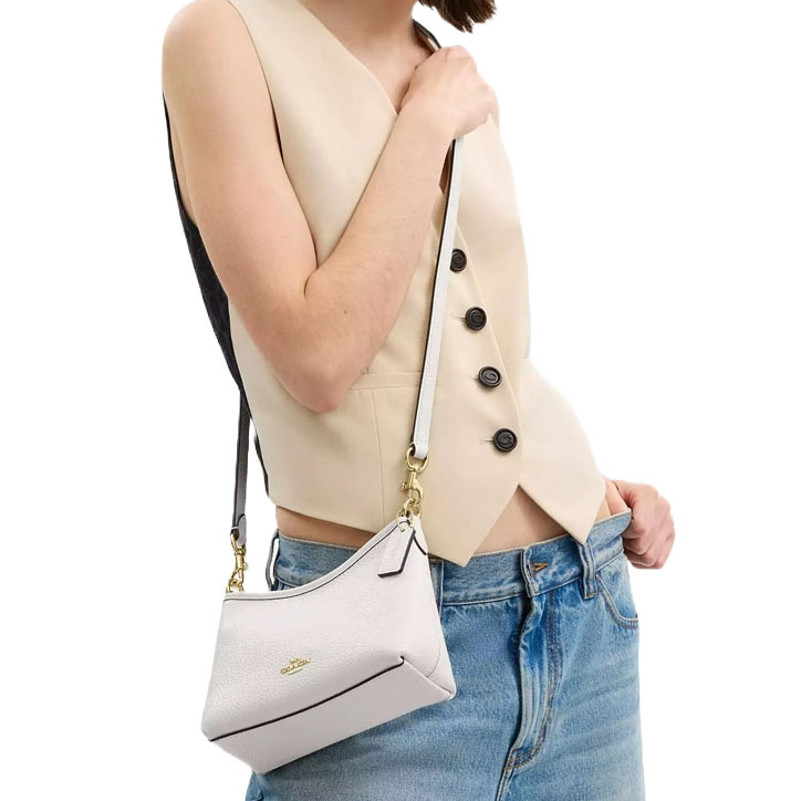 Coach Laurel Small Shoulder Bag Chalk White # CBH16