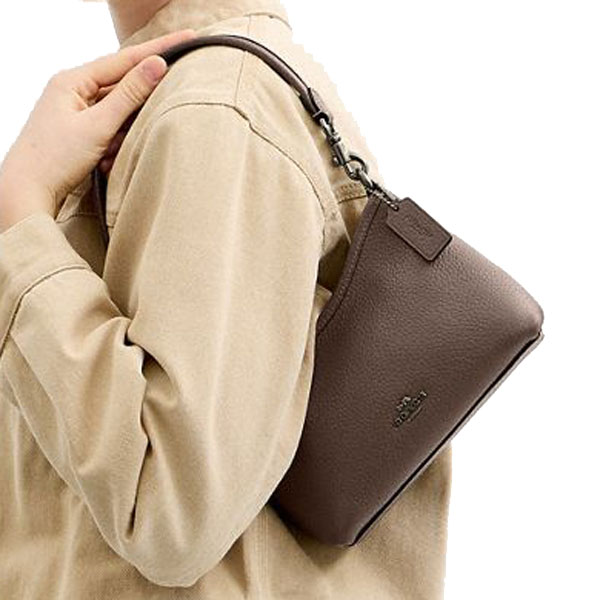 Coach Laurel Small Shoulder Bag Gunmetal Dark Grey # CBH16