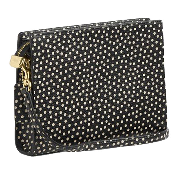 Coach Slim Crossbody Bag With Spot Print Black Multi # CCI77