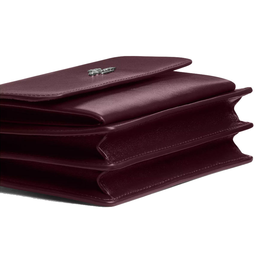 Coach Mini Klare Crossbody Bag Silver Dark Red # CCE89