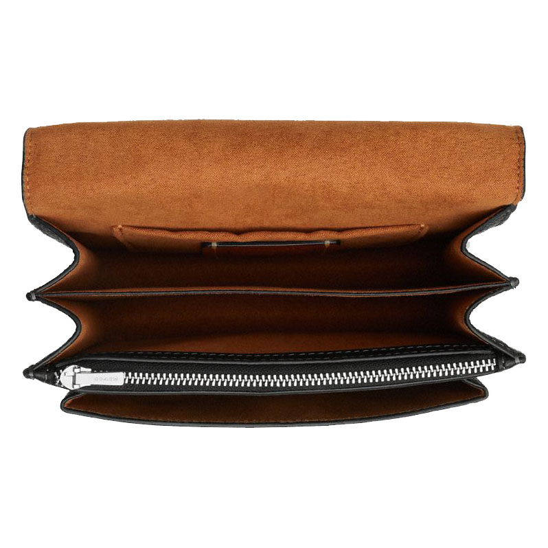 Coach Mini Klare Crossbody Bag With Rivets Silver Black # CCE10