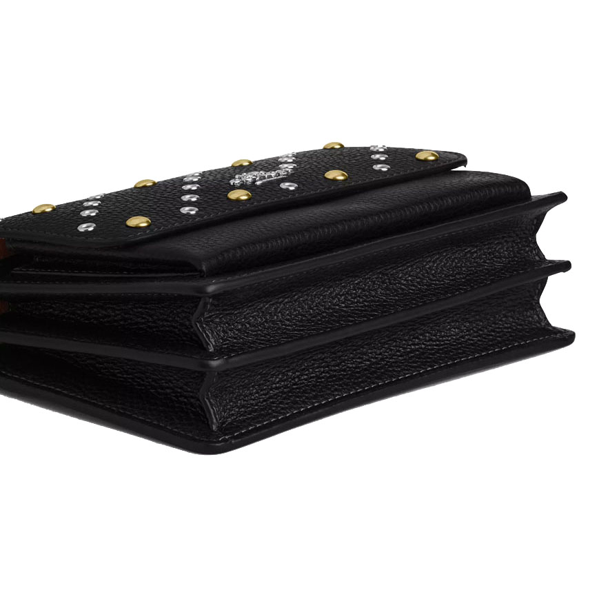 Coach Mini Klare Crossbody Bag With Rivets Silver Black # CCE10