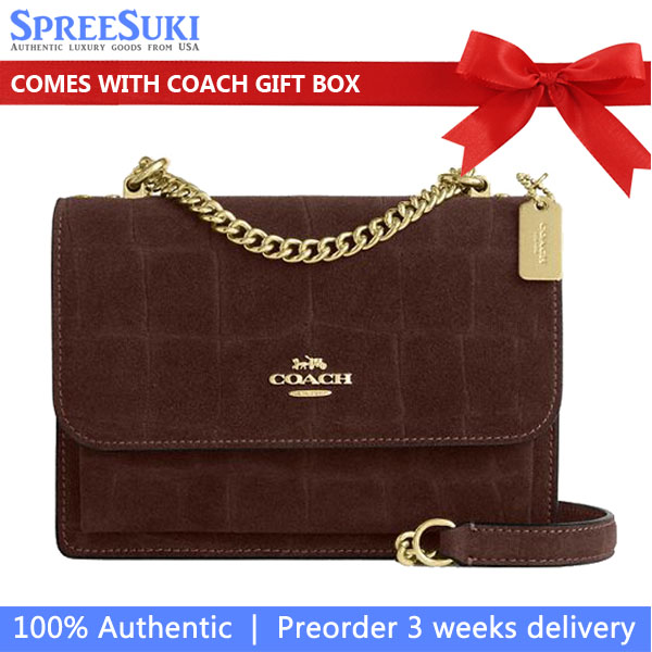 Coach Mini Klare Crossbody Bag Maple Dark Brown # CCE09