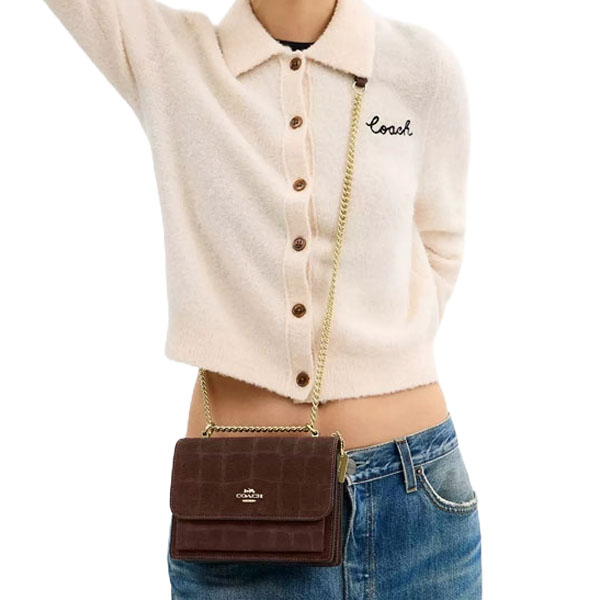 Coach Mini Klare Crossbody Bag Maple Dark Brown # CCE09