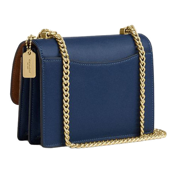 Coach Mini Klare Crossbody Bag In Signature Canvas Deep Blue Tan # CBR07