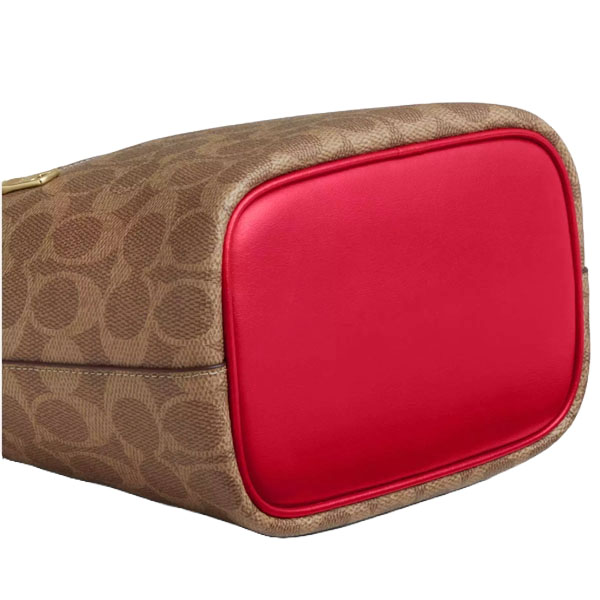 Coach Logan Duffle Bag In Signature Canvas Tan Carnation Brown # CCL33