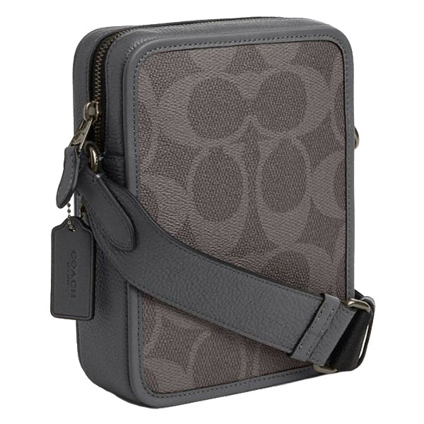 Coach Sullivan Crossbody Bag In Maxi Signature Canvas With Patches Gunmetal Grey Multi # CCF20