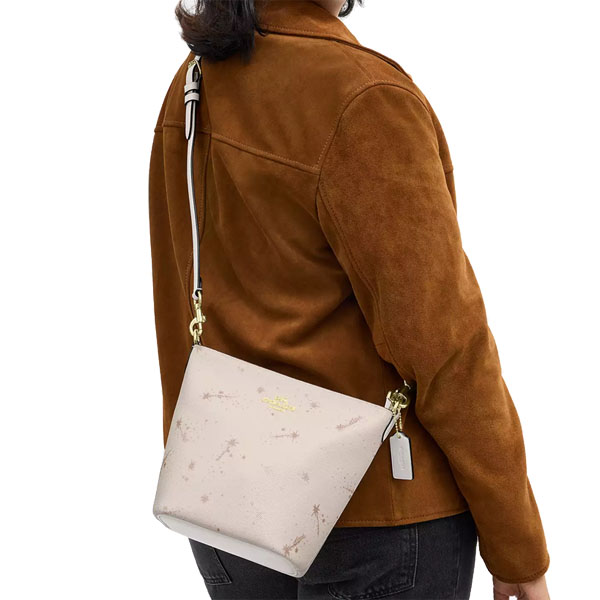 Coach Logan Duffle Bag With Star Print Chalk Multi Off White # CCL32