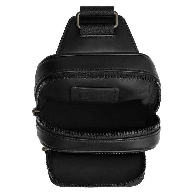 Coach Racer Sling Pack In Signature Canvas Charcoal Black # CV763