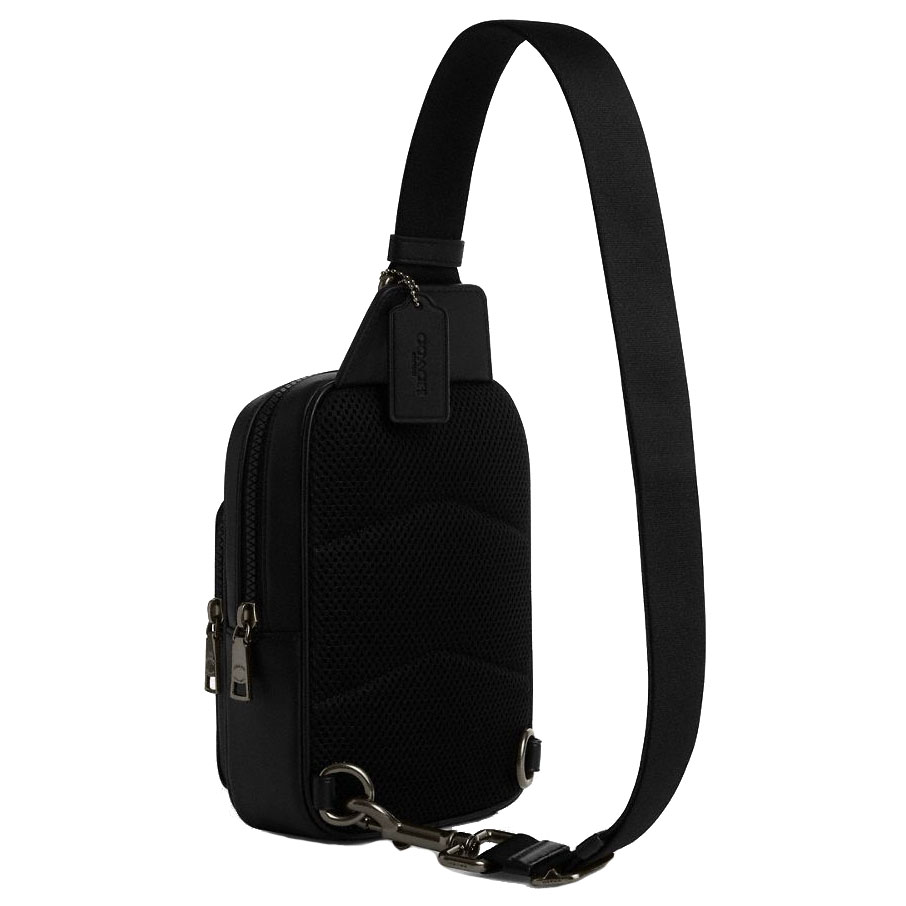 Coach Racer Sling Pack In Signature Canvas Charcoal Black # CV763