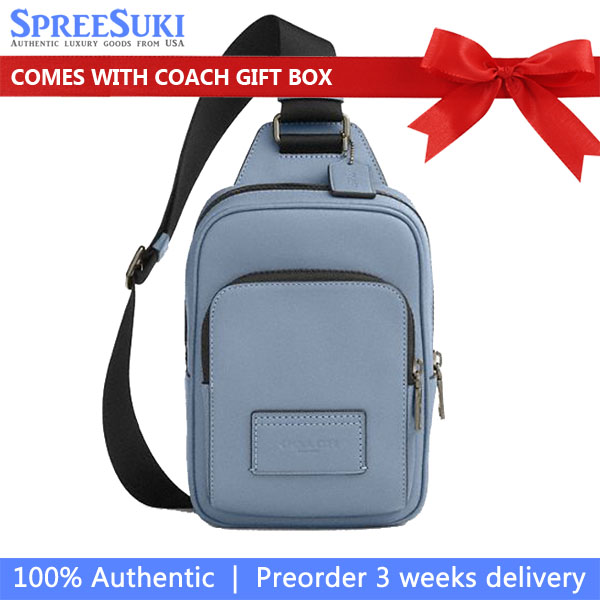 Coach Racer Sling Pack Pale Lapis Light blue # CU252