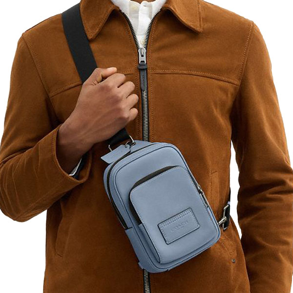 Coach Racer Sling Pack Pale Lapis Light blue # CU252